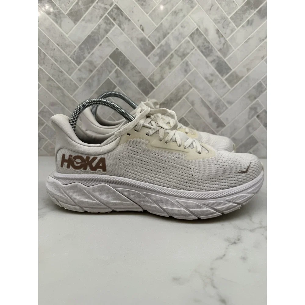 Hoka One One Arahi 7 Running Shoes Women Size 8.5 B 8.5B White Athletic Sneakers